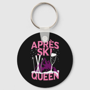 Grappige Apres Ski Koningin Skien Wintersport Fees Sleutelhanger