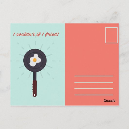 Grappige Aqua Bacon Illustratie Briefkaart (Achterkant)