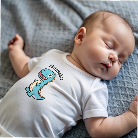 Grappige Aquarel Dinosaurus Persoonlijk Romper