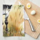 Grappige Aquarel Ezel Burro Keukenhanddoek (Quarter Fold)