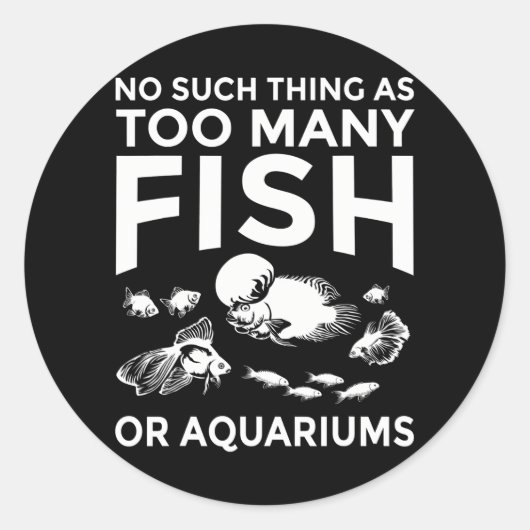 Grappige Aquarium Fishkeeping Aquarist Ronde Sticker (Voorkant)