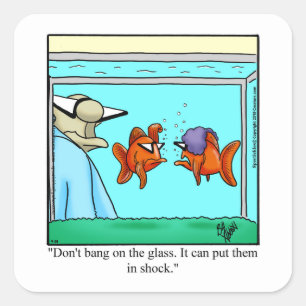 Grappige Aquarium Humor Stickers