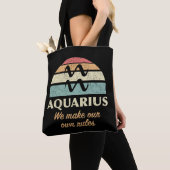 Grappige Aquarius Zodiac regels Tote Bag (Dichtbij)