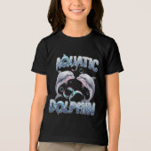 Grappige aquatische dolfijn liefhebber Tri-Blend shirt (Voorkant)