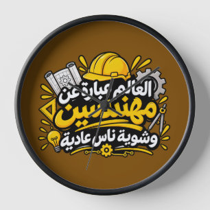 Grappige Arabische Ingenieur Citatum Wandklok