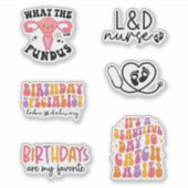 Grappige Arbeid en Levering L & D Nurse Pack Sticker (Voorkant)