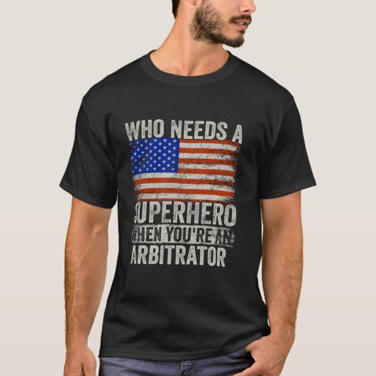 Grappige Arbitrator Superheld T-shirt voor Mannen (Voorkant)