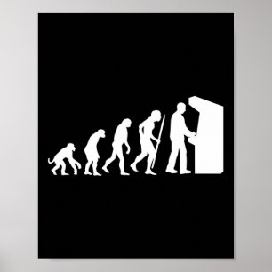 Grappige Arcade Evolution Arcade Old School Video Poster