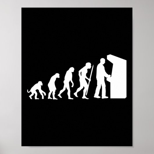 Grappige Arcade Evolution Arcade Old School Video Poster (Voorkant)