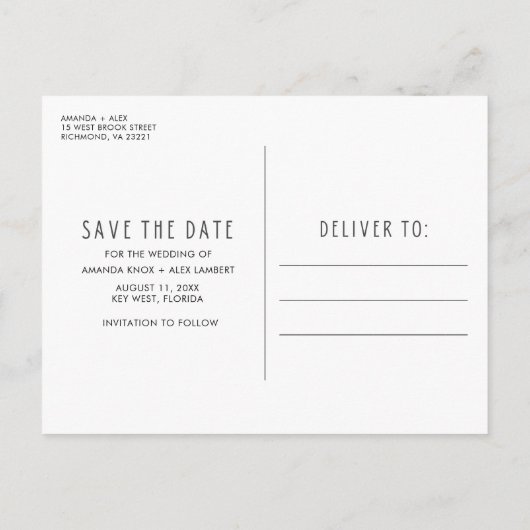 Grappige Arch Foto Bruiloft Save the Date Aankondigingskaart (Achterkant)