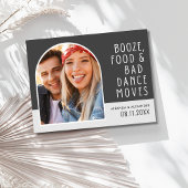 Grappige Arch Foto Bruiloft Save the Date Aankondigingskaart