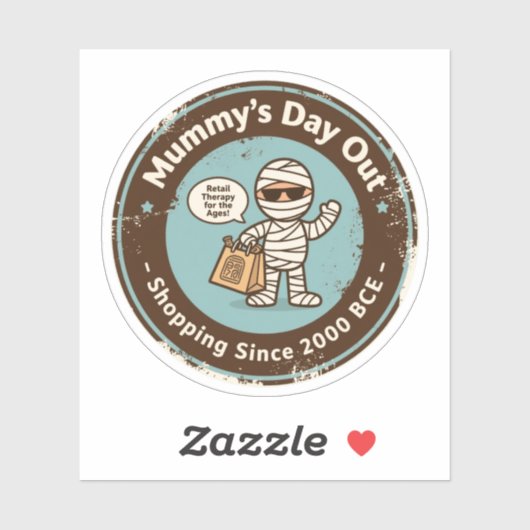 Grappige Archeologie Shopping Humor Sticker (Vel)