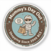 Grappige Archeologie Shopping Humor Sticker (Voorkant)