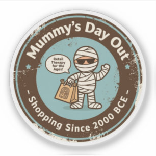 Grappige Archeologie Shopping Humor Sticker