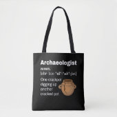 Grappige Archeologist Definitie Gebarsten Pot Tote Bag (Voorkant)