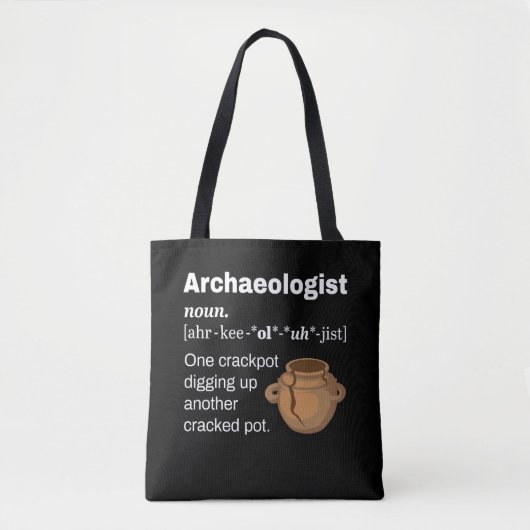 Grappige Archeologist Definitie Gebarsten Pot Tote Bag (Voorkant)