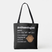 Grappige Archeologist Definitie Gebarsten Pot Tote Bag (Achterkant)