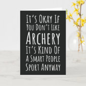 Grappige Archer Kaarten Boogschieten Boog En Pijl  (Gele Bloem)