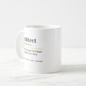 Grappige Architect Definitie Cadeau Koffiemok (Voorkant links)