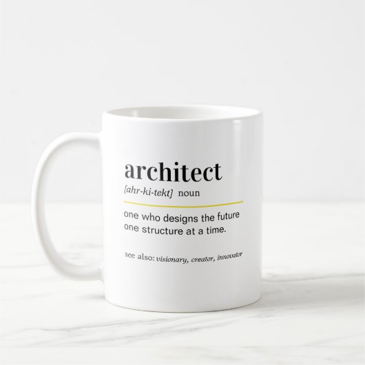 Grappige Architect Definitie Cadeau Koffiemok (Links)