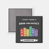Grappige architect echtgenoot magneet (Voorkant / Achterkant)