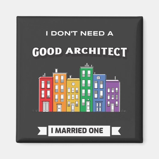 Grappige architect echtgenoot magneet (Voorkant)