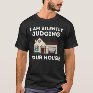 Grappige architect, ik beoordeel je huiskunst in s t-shirt