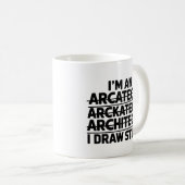 Grappige architectuur cadeau voor mannen en vrouwe koffiemok (Voorkant rechts)