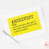 Grappige archivaris Quote Sticker (Envelop)