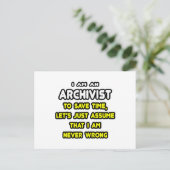 Grappige Archivaris T-shirts en geschenken Briefkaart (Staand voorkant)