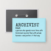 Grappige Archivistische Definitie Badge Button (Voorkant / Achterkant)