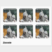 Grappige ARFID Ridder Meme Vierkante Sticker (Vel)