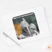 Grappige ARFID Ridder Meme Vierkante Sticker (Envelop)