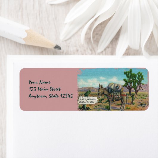 Grappige Arizona Desert retour adreslabels Etiket (Insitu)