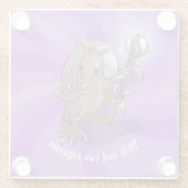 Grappige Armadillo Melk & Twee Suikers Hypnotische Glazen Onderzetter (Achterkant)