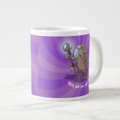 Grappige Armadillo Melk & Twee Suikers Hypnotische Grote Koffiekop (Voorkant rechts)