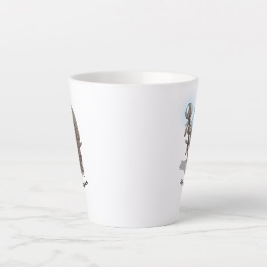 Grappige Armadillo Melk & Twee Suikers Hypnotische Latte Mok (Voorkant)