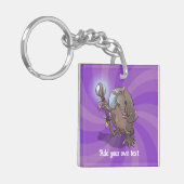 Grappige Armadillo Voeg je eigen tekst toe Hypnoti Sleutelhanger (Voorkant Links)