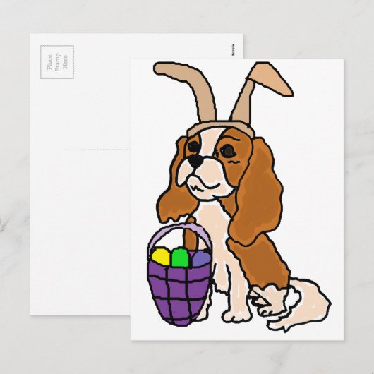 Grappige Arrogante Koning Charles Spaniel Easter Feestdagenkaart (Voorkant / Achterkant)