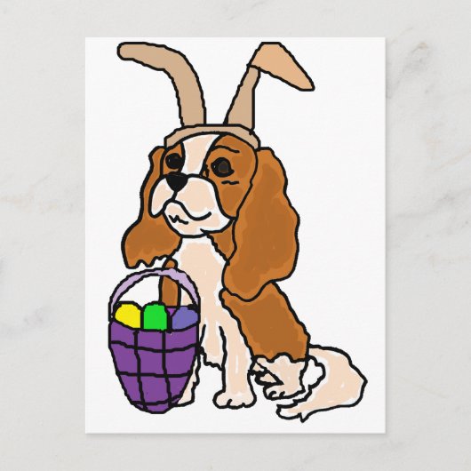 Grappige Arrogante Koning Charles Spaniel Easter Feestdagenkaart (Voorkant)