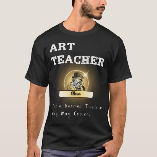 Grappige Art Teacher Design Waardering en Art Supp T-shirt (Voorkant)