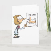 Grappige arts die voetanatomie onderwijst kaart (Voorkant)