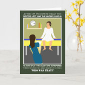 Grappige Arts en Geduldige Grap, Komedie Kaart (Gele Bloem)