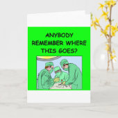 grappige arts grap kaart (Gele Bloem)