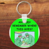 grappige arts grap sleutelhanger (Voorkant)