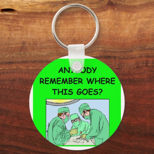 grappige arts grap sleutelhanger (Voorkant)