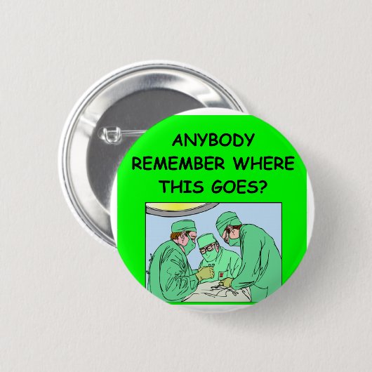 grappige arts ronde button 5,7 cm (Voorkant /achterkant)