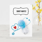 Grappige arts verpleegkundige felicitaties injecti kaart (Gele Bloem)