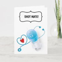 Grappige arts verpleegkundige felicitaties injecti