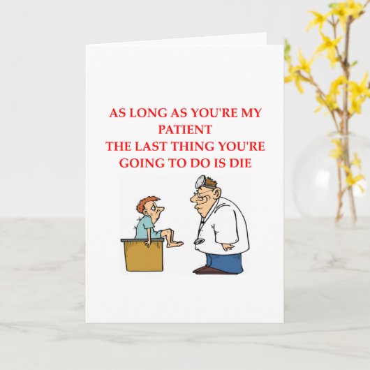 grappige artsengrap kaart (Gele Bloem)